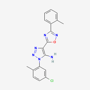 1-(5-chloro-2-methylphenyl)-4-[3-(2-methylphenyl)-1,2,4-oxadiazol-5-yl]-1H-1,2,3-triazol-5-amine