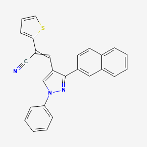 2-Thiopheneacetonitrile, alpha-[[3-(2-naphthalenyl)-1-phenyl-1H-pyrazol-4-yl]methylene]-