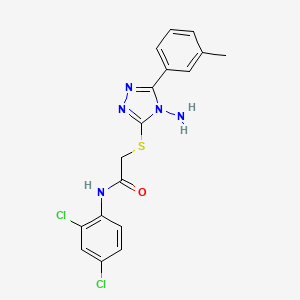 2-{[4-amino-5-(3-methylphenyl)-4H-1,2,4-triazol-3-yl]sulfanyl}-N-(2,4-dichlorophenyl)acetamide