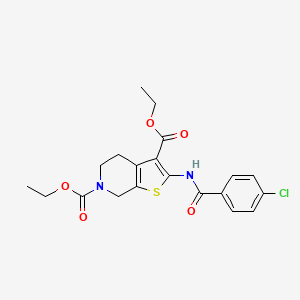 diethyl 2-(4-chlorobenzamido)-4,5-dihydrothieno[2,3-c]pyridine-3,6(7H)-dicarboxylate