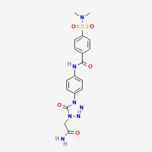 N-(4-(4-(2-amino-2-oxoethyl)-5-oxo-4,5-dihydro-1H-tetrazol-1-yl)phenyl)-4-(N,N-dimethylsulfamoyl)benzamide