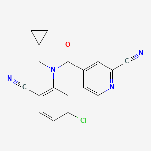 N-(5-Chloro-2-cyanophenyl)-2-cyano-N-(cyclopropylmethyl)pyridine-4-carboxamide