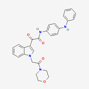2-(1-(2-morpholino-2-oxoethyl)-1H-indol-3-yl)-2-oxo-N-(4-(phenylamino)phenyl)acetamide