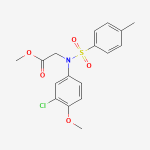Methyl N-(3-chloro-4-methoxyphenyl)-N-[(4-methylphenyl)sulfonyl]glycinate