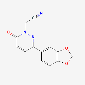 2-[3-(1,3-Benzodioxol-5-yl)-6-oxopyridazin-1-yl]acetonitrile