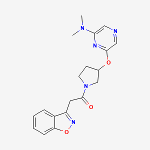 2-(Benzo[d]isoxazol-3-yl)-1-(3-((6-(dimethylamino)pyrazin-2-yl)oxy)pyrrolidin-1-yl)ethanone