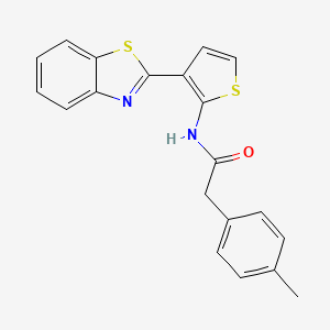 molecular formula C20H16N2OS2 B2439651 N-[3-(1,3-benzothiazol-2-yl)thiophen-2-yl]-2-(4-methylphenyl)acetamide CAS No. 922487-12-5