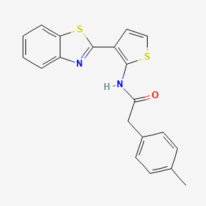 molecular formula C20H16N2OS2 B2439651 N-(3-(benzo[d]thiazol-2-yl)thiophen-2-yl)-2-(p-tolyl)acetamide CAS No. 922487-12-5