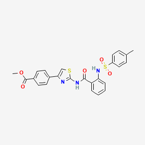 Methyl 4-[2-[[2-[(4-methylphenyl)sulfonylamino]benzoyl]amino]-1,3-thiazol-4-yl]benzoate
