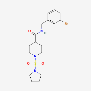 N-(3-bromobenzyl)-1-(pyrrolidin-1-ylsulfonyl)piperidine-4-carboxamide