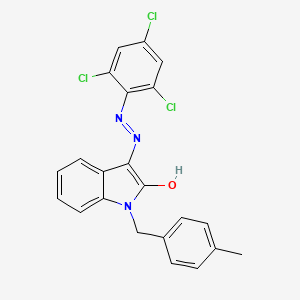 1-(4-methylbenzyl)-1H-indole-2,3-dione 3-[N-(2,4,6-trichlorophenyl)hydrazone]