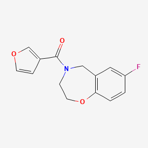 (7-fluoro-2,3-dihydrobenzo[f][1,4]oxazepin-4(5H)-yl)(furan-3-yl)methanone