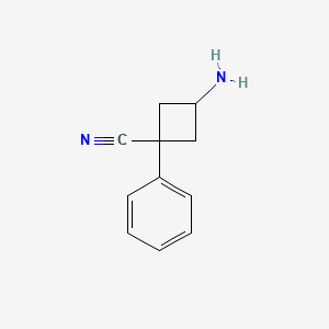 molecular formula C11H12N2 B2439671 3-Amino-1-phenylcyclobutane-1-carbonitrile CAS No. 1339410-40-0