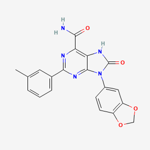 9-(1,3-benzodioxol-5-yl)-2-(3-methylphenyl)-8-oxo-7H-purine-6-carboxamide