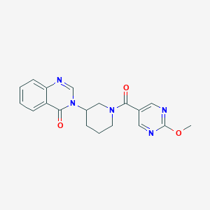 molecular formula C19H19N5O3 B2439682 3-(1-(2-methoxypyrimidine-5-carbonyl)piperidin-3-yl)quinazolin-4(3H)-one CAS No. 2034462-97-8