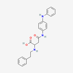 4-Oxo-2-(phenethylamino)-4-((4-(phenylamino)phenyl)amino)butanoic acid