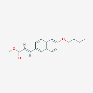 molecular formula C18H20O3 B2439689 methyl (E)-3-(6-butoxy-2-naphthyl)-2-propenoate CAS No. 551931-31-8