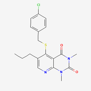 5-((4-chlorobenzyl)thio)-1,3-dimethyl-6-propylpyrido[2,3-d]pyrimidine-2,4(1H,3H)-dione