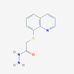 molecular formula C11H11N3OS B2439709 2-(Quinolin-8-ylsulfanyl)acetohydrazide CAS No. 121643-10-5