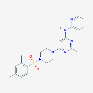 6-(4-((2,4-dimethylphenyl)sulfonyl)piperazin-1-yl)-2-methyl-N-(pyridin-2-yl)pyrimidin-4-amine