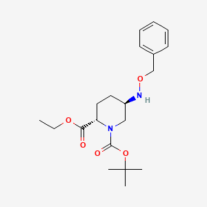 molecular formula C20H30N2O5 B2439712 (2S,5R)-5-(benzyloxyamino)piperidin-1,2-dicarboxylic acid 1-tert-butyl ester 2-ethyl ester CAS No. 1463501-46-3