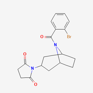 1-((1R,5S)-8-(2-bromobenzoyl)-8-azabicyclo[3.2.1]octan-3-yl)pyrrolidine-2,5-dione