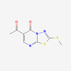 6-acetyl-2-(methylsulfanyl)-5H-[1,3,4]thiadiazolo[3,2-a]pyrimidin-5-one