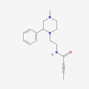 molecular formula C17H23N3O B2439736 N-[2-(4-Methyl-2-phenylpiperazin-1-yl)ethyl]but-2-ynamide CAS No. 2411287-85-7