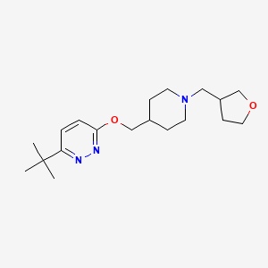 molecular formula C19H31N3O2 B2439743 3-Tert-butyl-6-[[1-(oxolan-3-ylmethyl)piperidin-4-yl]methoxy]pyridazine CAS No. 2379983-92-1