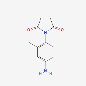 molecular formula C11H12N2O2 B2439745 1-(4-氨基-2-甲基苯基)吡咯啉-2,5-二酮 CAS No. 91091-19-9