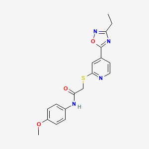 2-((4-(3-ethyl-1,2,4-oxadiazol-5-yl)pyridin-2-yl)thio)-N-(4-methoxyphenyl)acetamide