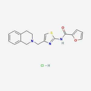 N-(4-((3,4-dihydroisoquinolin-2(1H)-yl)methyl)thiazol-2-yl)furan-2-carboxamide hydrochloride