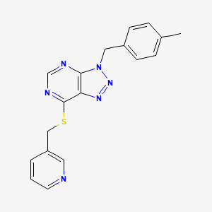3-(4-methylbenzyl)-7-((pyridin-3-ylmethyl)thio)-3H-[1,2,3]triazolo[4,5-d]pyrimidine