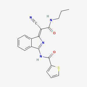 (Z)-N-(1-(1-cyano-2-oxo-2-(propylamino)ethylidene)-1H-isoindol-3-yl)thiophene-2-carboxamide