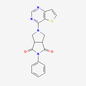 5-Phenyl-2-thieno[3,2-d]pyrimidin-4-yl-1,3,3a,6a-tetrahydropyrrolo[3,4-c]pyrrole-4,6-dione