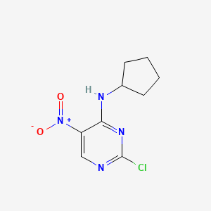 molecular formula C9H11ClN4O2 B2439777 2-chloro-N-cyclopentyl-5-nitropyrimidin-4-amine CAS No. 330550-92-0