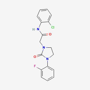 molecular formula C17H15ClFN3O2 B2439789 N-(2-chlorophenyl)-2-(3-(2-fluorophenyl)-2-oxoimidazolidin-1-yl)acetamide CAS No. 1251546-01-6
