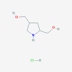 molecular formula C6H14ClNO2 B2439808 Pyrrolidine-2,4-diyldimethanol hydrochloride CAS No. 2138040-28-3