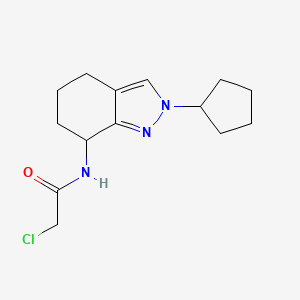 2-Chloro-N-(2-cyclopentyl-4,5,6,7-tetrahydroindazol-7-yl)acetamide