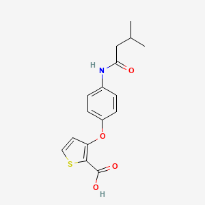 3-{4-[(3-Methylbutanoyl)amino]phenoxy}-2-thiophenecarboxylic acid