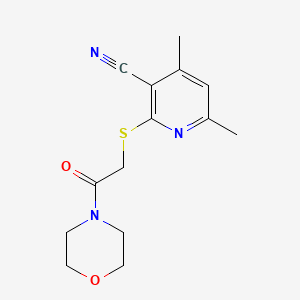 4,6-Dimethyl-2-((2-morpholino-2-oxoethyl)thio)nicotinonitrile