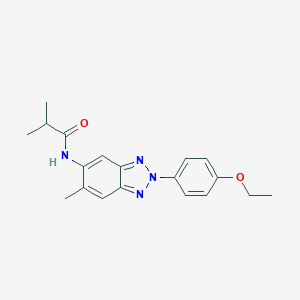 molecular formula C19H22N4O2 B243983 N-[2-(4-ethoxyphenyl)-6-methyl-2H-1,2,3-benzotriazol-5-yl]-2-methylpropanamide 