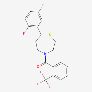 (7-(2,5-Difluorophenyl)-1,4-thiazepan-4-yl)(2-(trifluoromethyl)phenyl)methanone