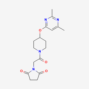 1-(2-(4-((2,6-Dimethylpyrimidin-4-yl)oxy)piperidin-1-yl)-2-oxoethyl)pyrrolidine-2,5-dione