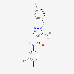 5-amino-1-(4-bromobenzyl)-N-(3-fluoro-4-methylphenyl)-1H-1,2,3-triazole-4-carboxamide