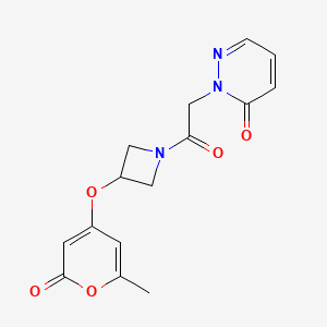 2-(2-(3-((6-methyl-2-oxo-2H-pyran-4-yl)oxy)azetidin-1-yl)-2-oxoethyl)pyridazin-3(2H)-one