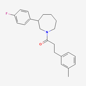 molecular formula C22H26FNO B2439867 1-[3-(4-fluorophenyl)azepan-1-yl]-3-(3-methylphenyl)propan-1-one CAS No. 1795479-58-1
