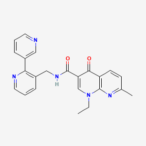 N-([2,3'-bipyridin]-3-ylmethyl)-1-ethyl-7-methyl-4-oxo-1,4-dihydro-1,8-naphthyridine-3-carboxamide
