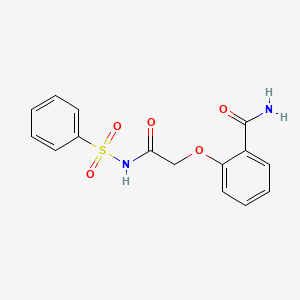 2-[2-(Benzenesulfonamido)-2-oxoethoxy]benzamide