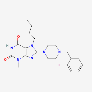 7-butyl-8-(4-(2-fluorobenzyl)piperazin-1-yl)-3-methyl-1H-purine-2,6(3H,7H)-dione